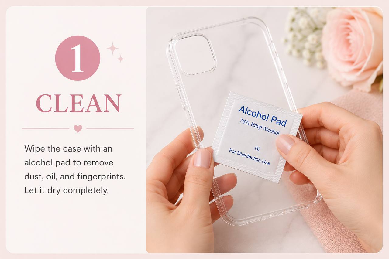 Clean the phone case